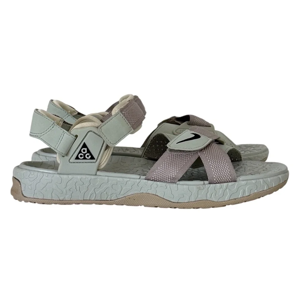 Nike ACG Air Deschutz Sandals Cream Black DC9093-200 Size Women's 8 Men's 6